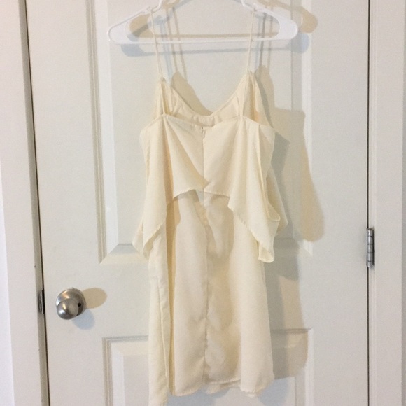 Chic, spaghetti strap cream dress - Picture 2 of 4
